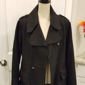 Military inspired coat **charcoal grey**